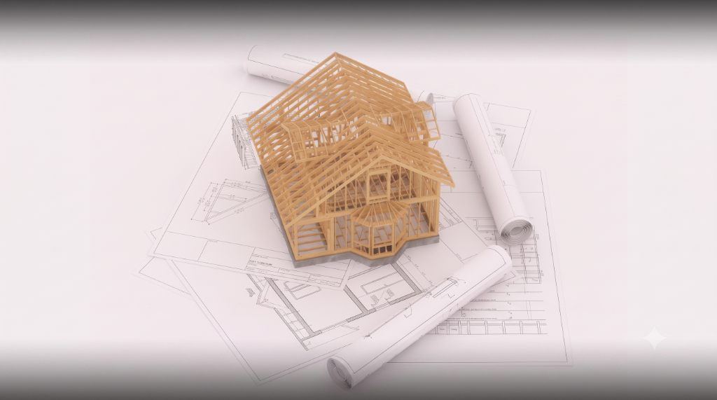 Structural wood framing model blueprints